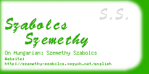 szabolcs szemethy business card